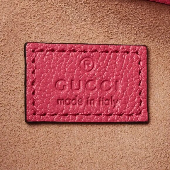 Gucci Pink Leather Double G Aphrodite Mini Shoulder Bag - Picture 8 of 11